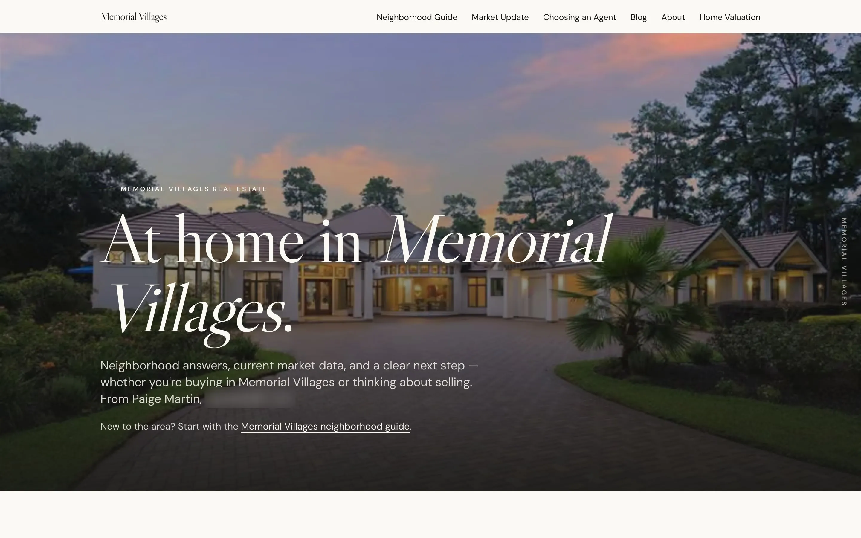 memorialvillages.com home page